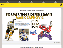 Tablet Screenshot of oakvillehockey.org
